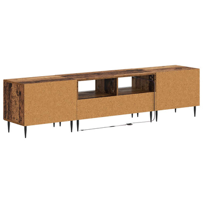 vidaXL 3 Piece LED TV Cabinet Old Wood Engineered Wood