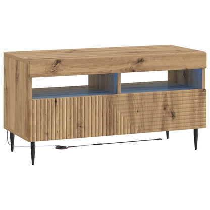 vidaXL 3 Piece LED TV Cabinet Artisan Oak Engineered Wood