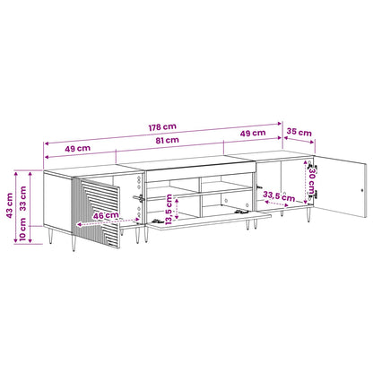 vidaXL 3 Piece LED TV Cabinet Artisan Oak Engineered Wood
