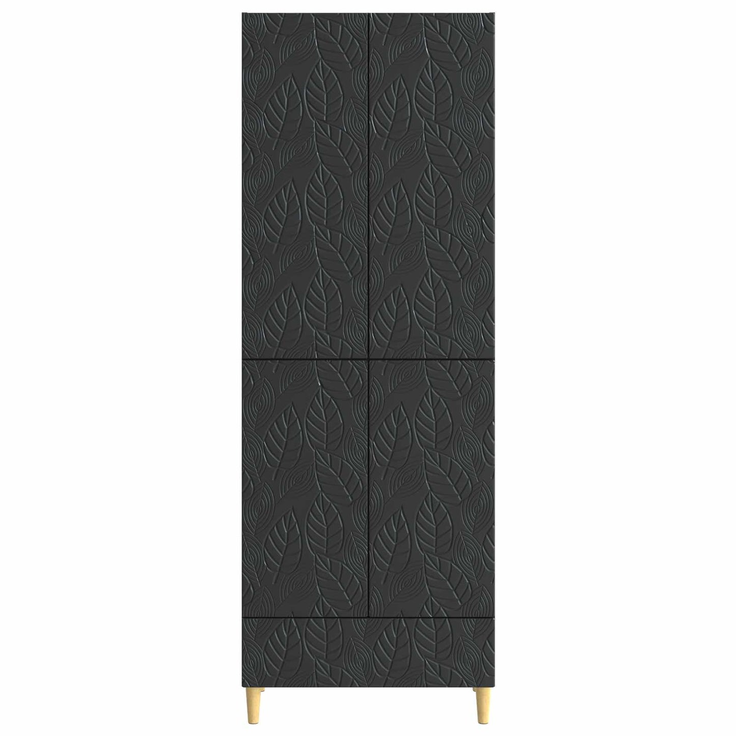 vidaXL Cabinet Set 2 pcs Black Engineered Wood