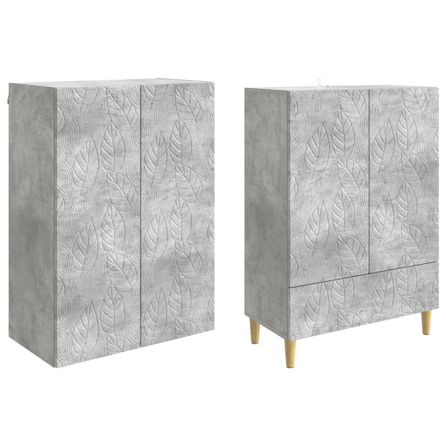 vidaXL Cabinet Set 2 pcs Concrete Grey Engineered Wood