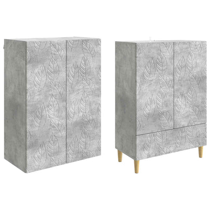 vidaXL Cabinet Set 2 pcs Concrete Grey Engineered Wood