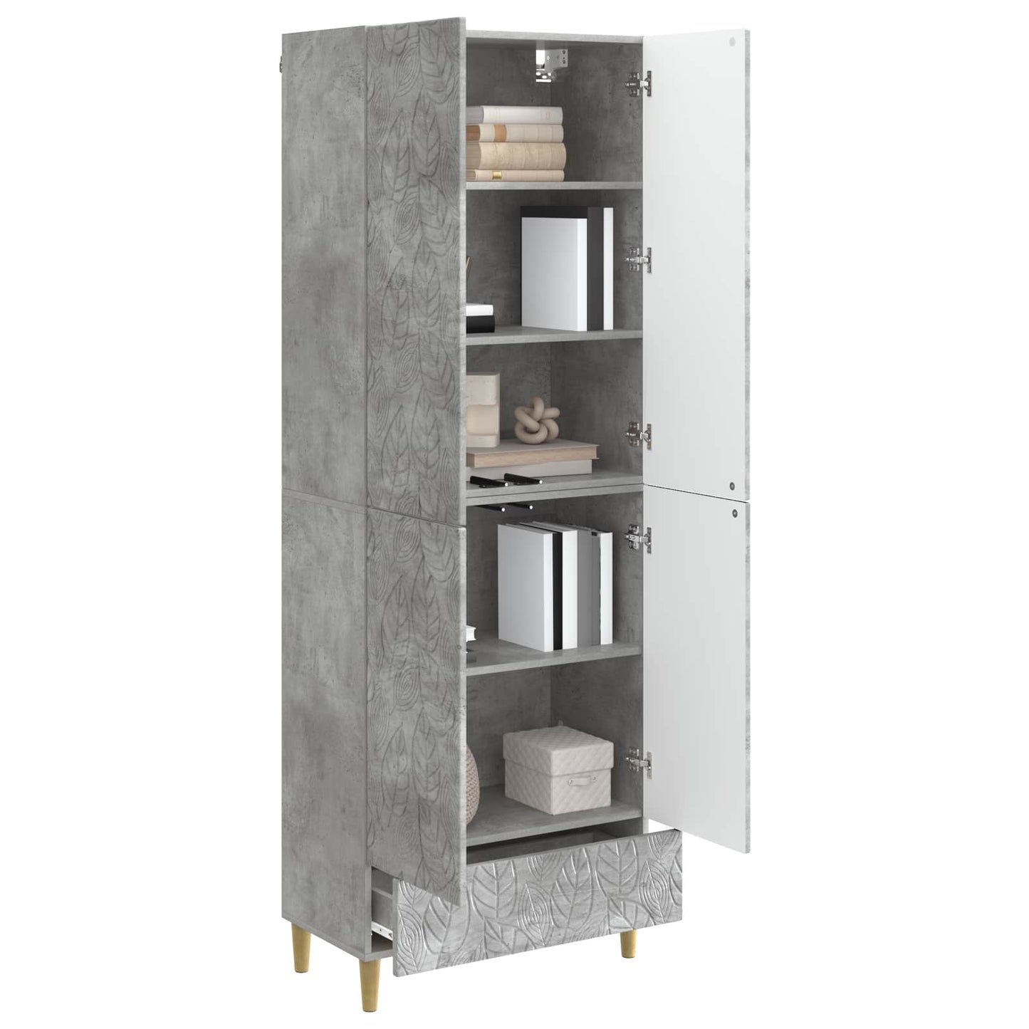 vidaXL Cabinet Set 2 pcs Concrete Grey Engineered Wood