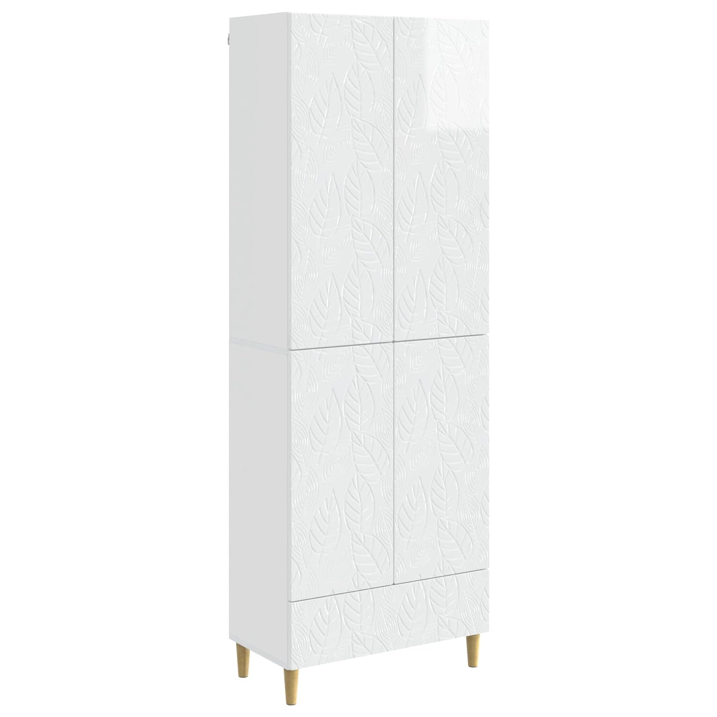 vidaXL Cabinet Set 2 pcs High Gloss White Engineered Wood