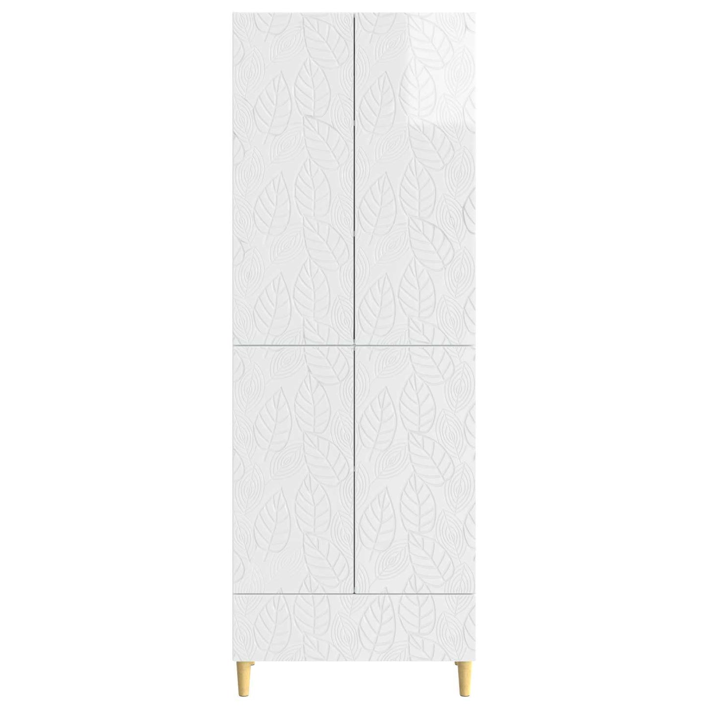 vidaXL Cabinet Set 2 pcs High Gloss White Engineered Wood