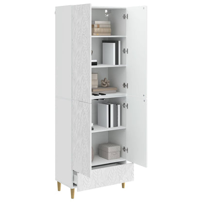 vidaXL Cabinet Set 2 pcs High Gloss White Engineered Wood