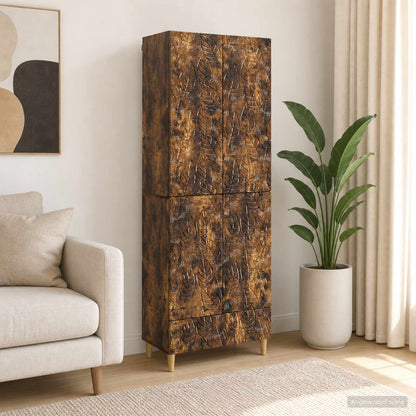 vidaXL Cabinet Set 2 pcs Smoked Oak Engineered Wood