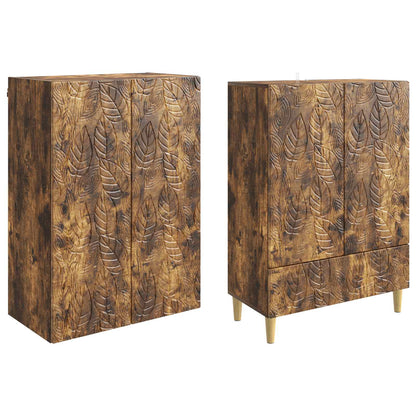 vidaXL Cabinet Set 2 pcs Smoked Oak Engineered Wood