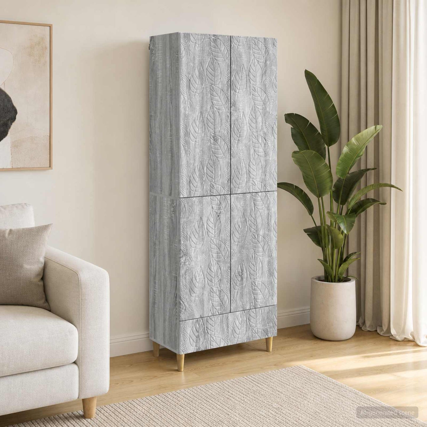 vidaXL Cabinet Set 2 pcs Grey Sonoma Engineered Wood