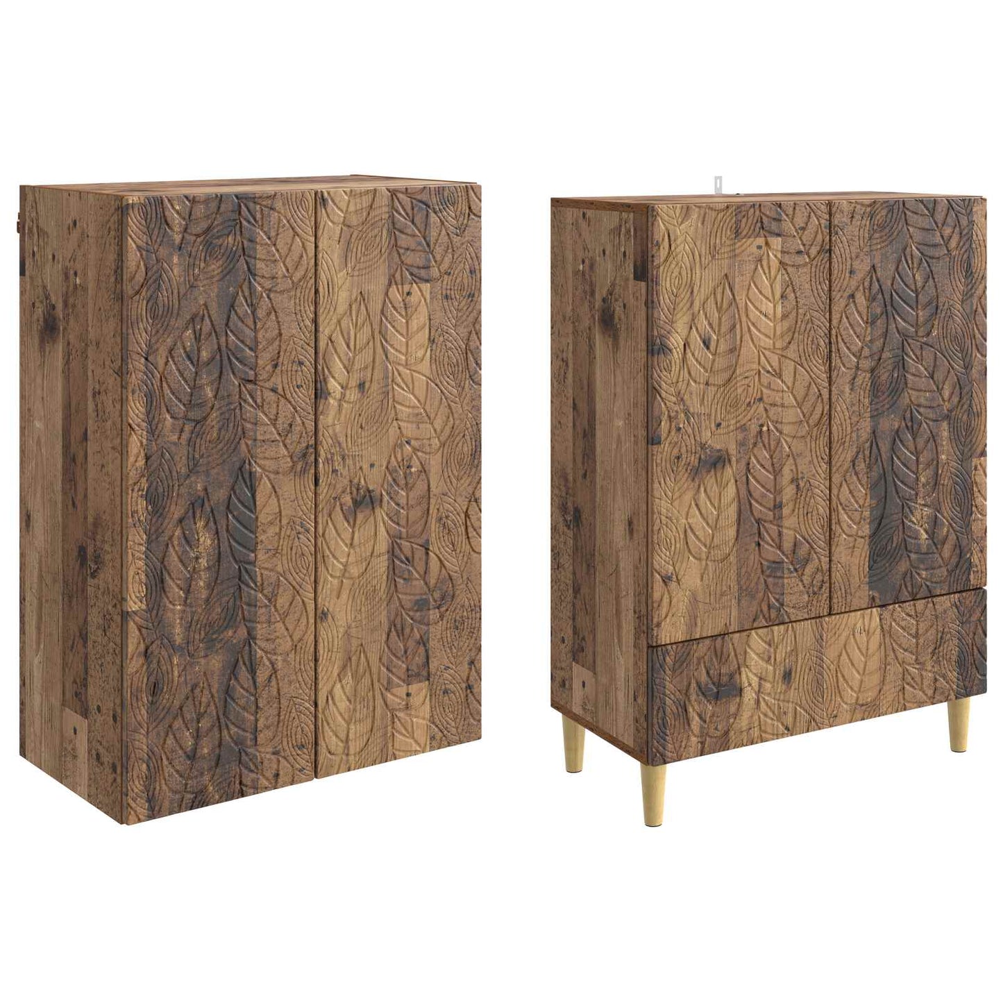 vidaXL Cabinet Set 2 pcs Old Wood Engineered Wood