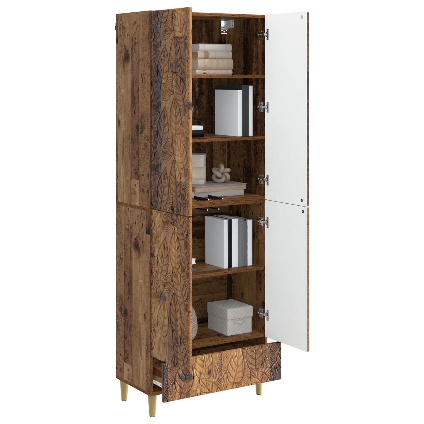 vidaXL Cabinet Set 2 pcs Old Wood Engineered Wood