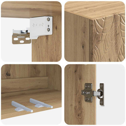 vidaXL Cabinet Set 2 pcs Artisan Oak Engineered Wood