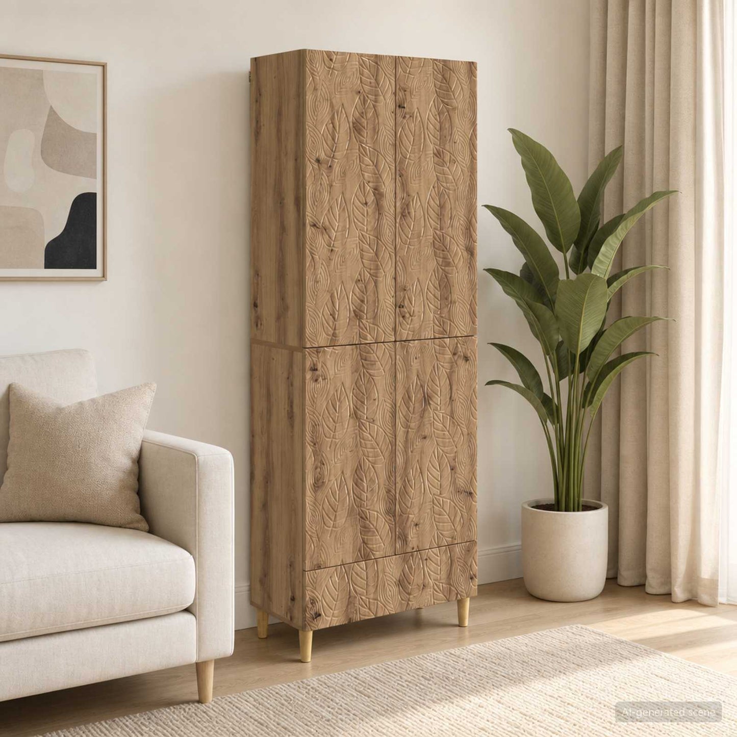 vidaXL Cabinet Set 2 pcs Artisan Oak Engineered Wood