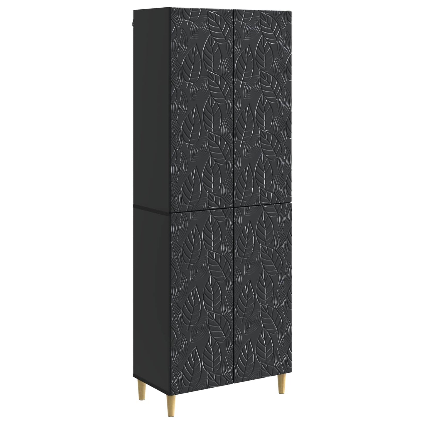 vidaXL Cabinet Set 2 pcs Black Engineered Wood