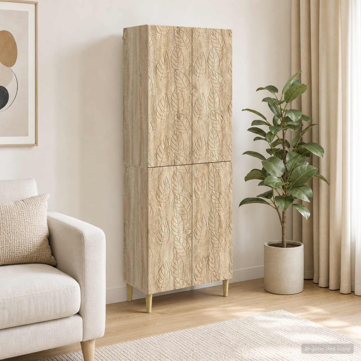 vidaXL Cabinet Set 2 pcs Sonoma Oak Engineered Wood