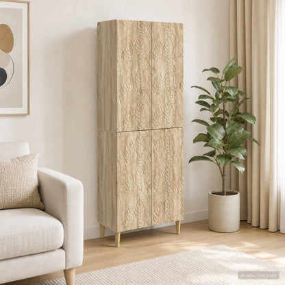 vidaXL Cabinet Set 2 pcs Sonoma Oak Engineered Wood
