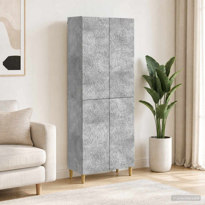 vidaXL Cabinet Set 2 pcs Concrete Grey Engineered Wood