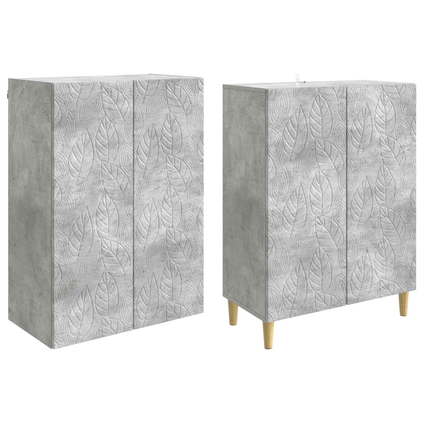 vidaXL Cabinet Set 2 pcs Concrete Grey Engineered Wood