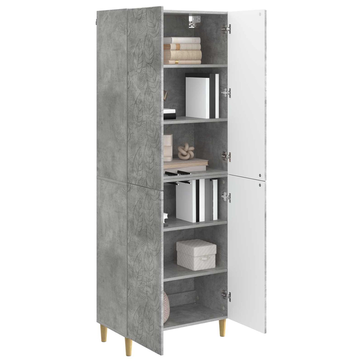 vidaXL Cabinet Set 2 pcs Concrete Grey Engineered Wood
