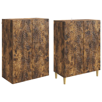 vidaXL Cabinet Set 2 pcs Smoked Oak Engineered Wood