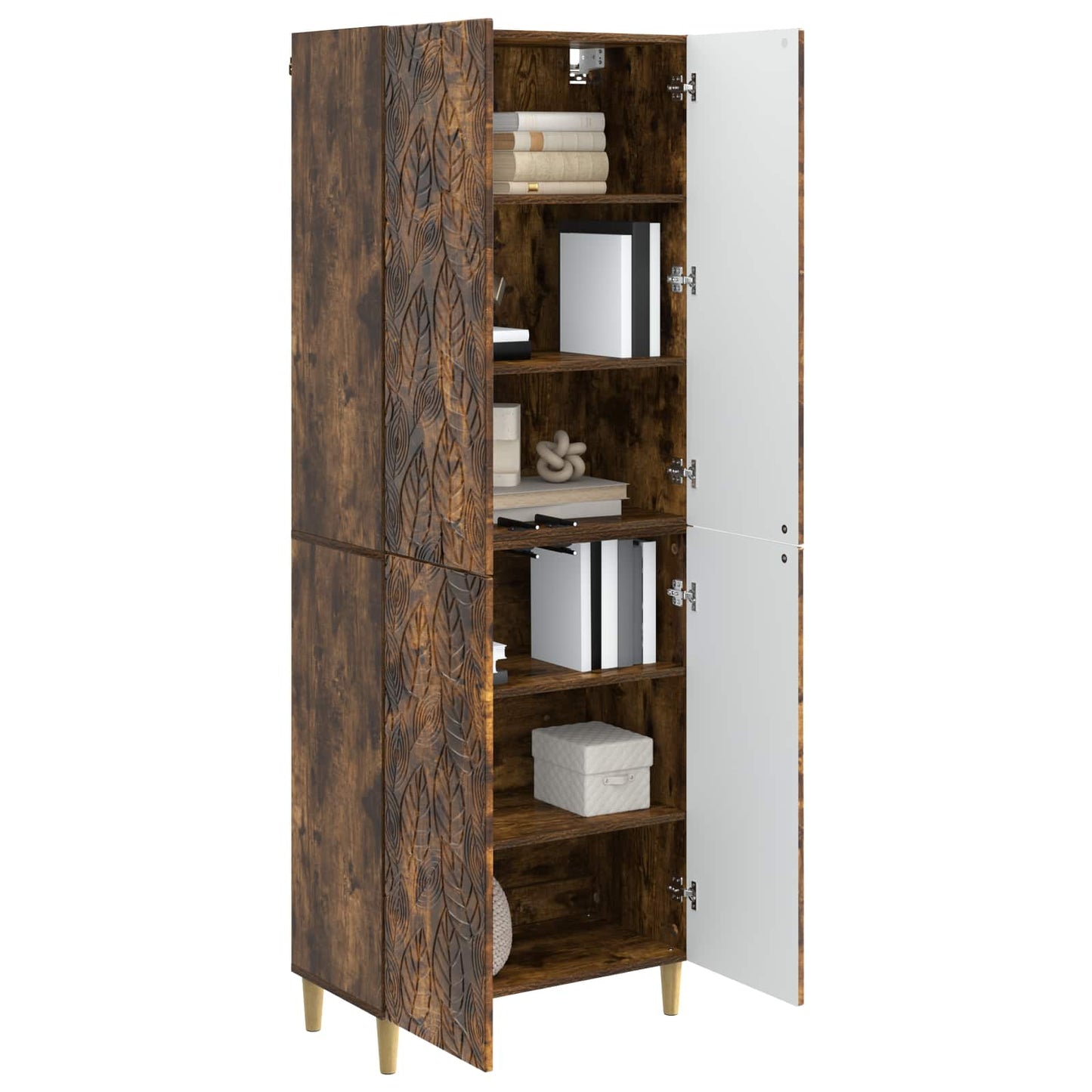 vidaXL Cabinet Set 2 pcs Smoked Oak Engineered Wood
