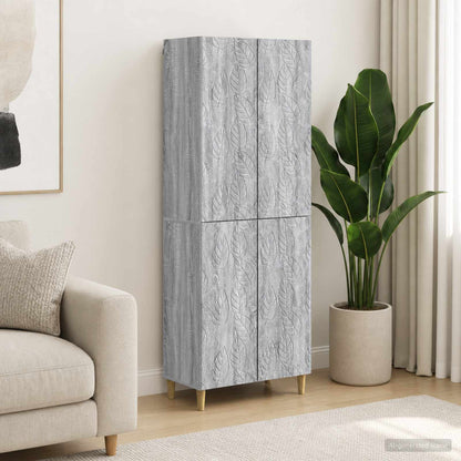 vidaXL Cabinet Set 2 pcs Grey Sonoma Engineered Wood