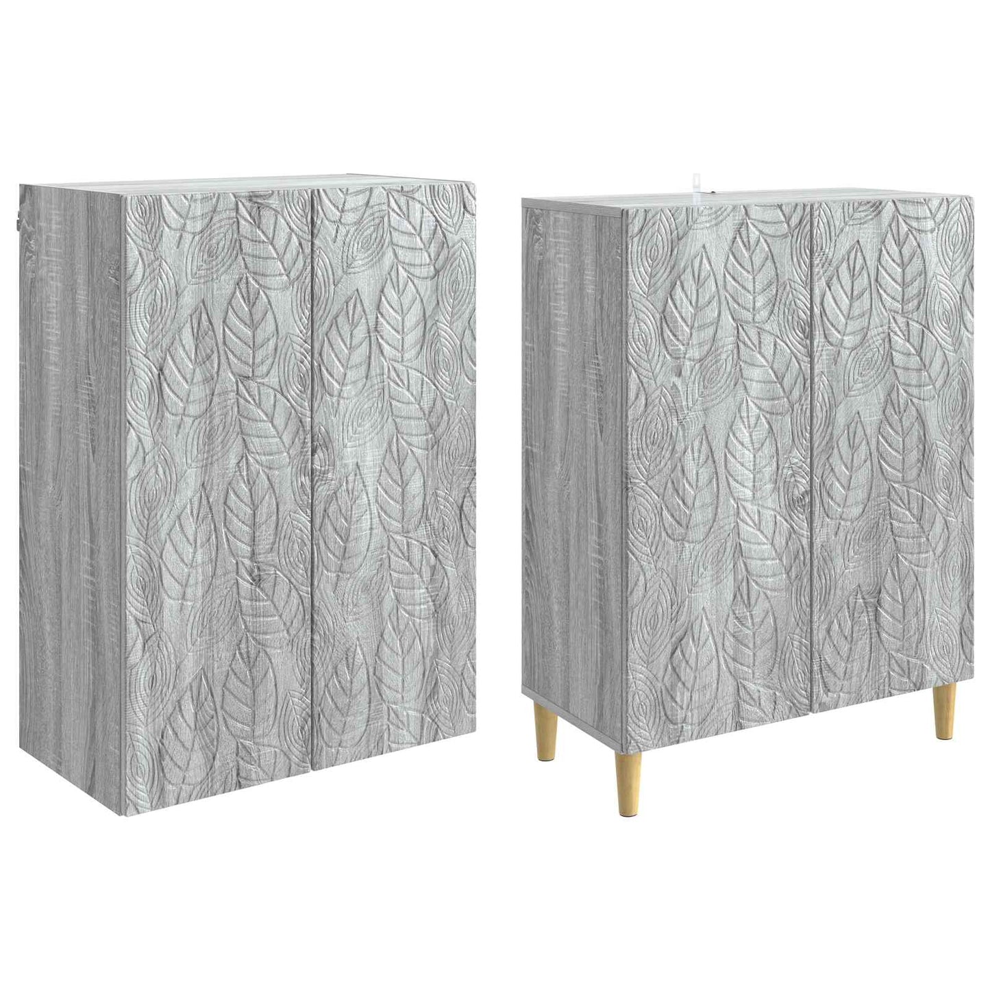 vidaXL Cabinet Set 2 pcs Grey Sonoma Engineered Wood