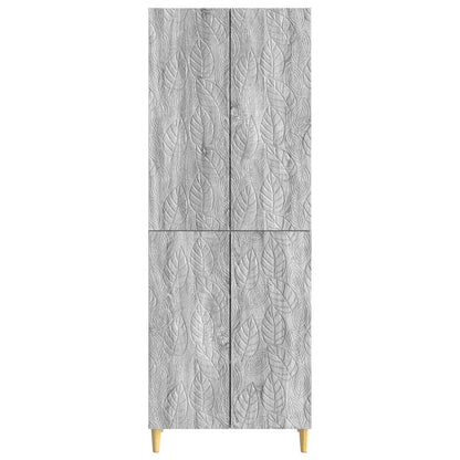 vidaXL Cabinet Set 2 pcs Grey Sonoma Engineered Wood