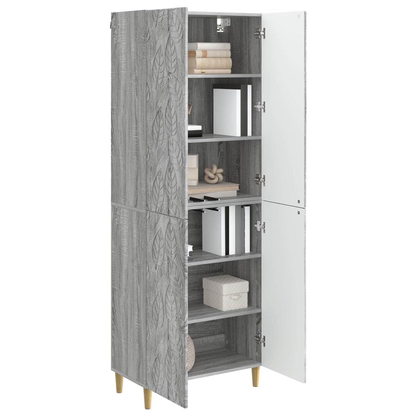 vidaXL Cabinet Set 2 pcs Grey Sonoma Engineered Wood