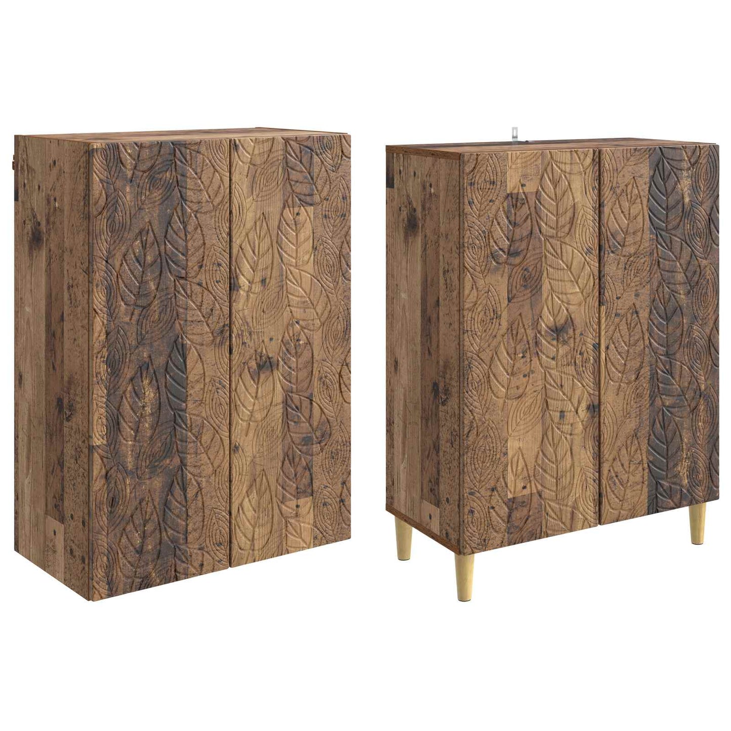 vidaXL Cabinet Set 2 pcs Old Wood Engineered Wood