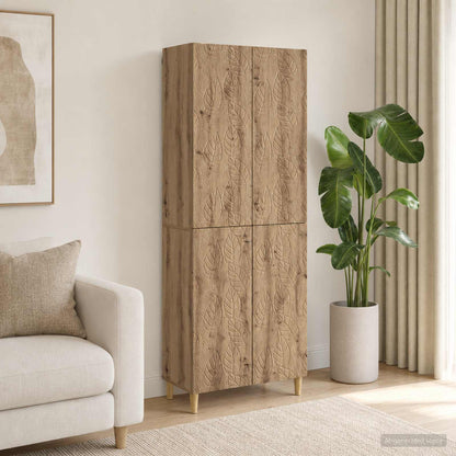 vidaXL Cabinet Set 2 pcs Artisan Oak Engineered Wood