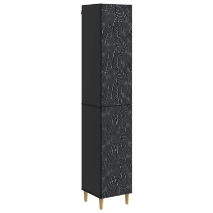 vidaXL Cabinet Set 2 pcs Black Engineered Wood