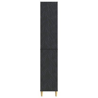 vidaXL Cabinet Set 2 pcs Black Engineered Wood
