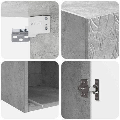 vidaXL Cabinet Set 2 pcs Concrete Grey Engineered Wood
