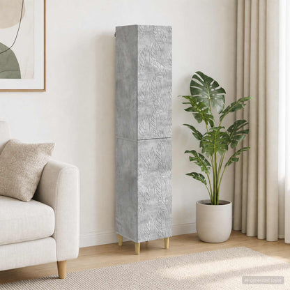 vidaXL Cabinet Set 2 pcs Concrete Grey Engineered Wood