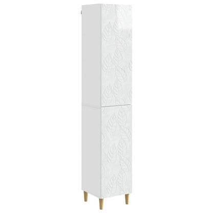 vidaXL Cabinet Set 2 pcs High Gloss White Engineered Wood