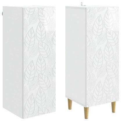 vidaXL Cabinet Set 2 pcs High Gloss White Engineered Wood