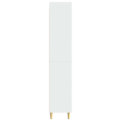 vidaXL Cabinet Set 2 pcs High Gloss White Engineered Wood
