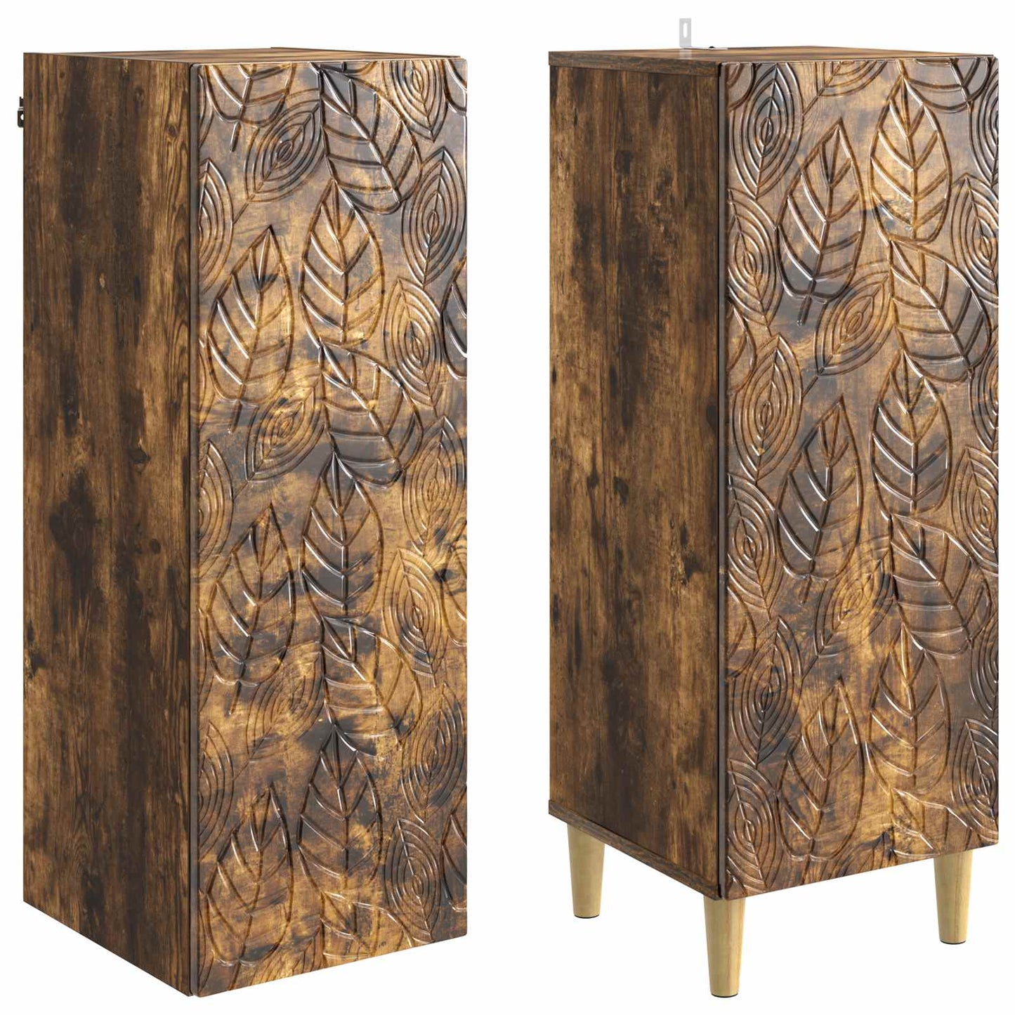 vidaXL Cabinet Set 2 pcs Smoked Oak Engineered Wood