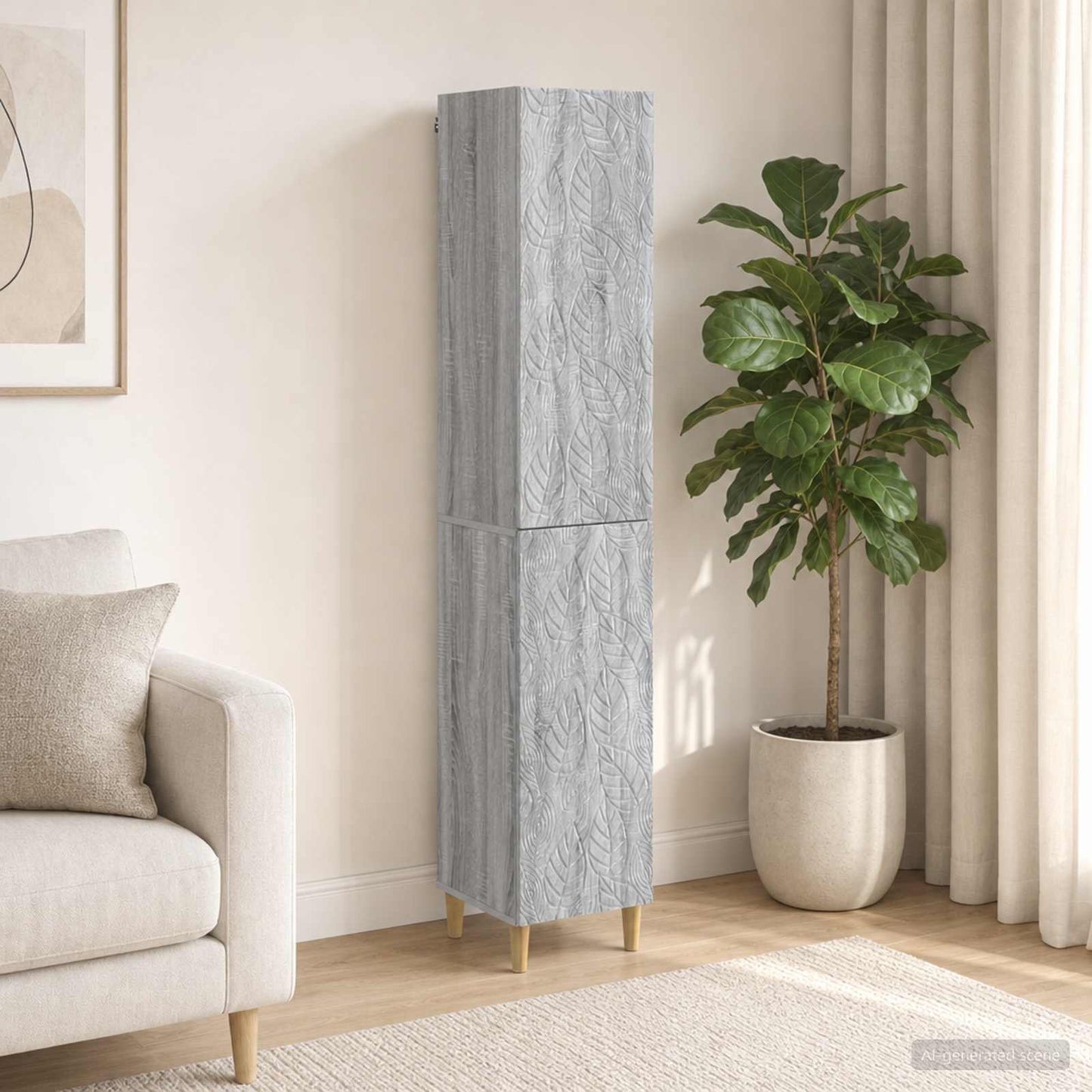 vidaXL Cabinet Set 2 pcs Grey Sonoma Engineered Wood