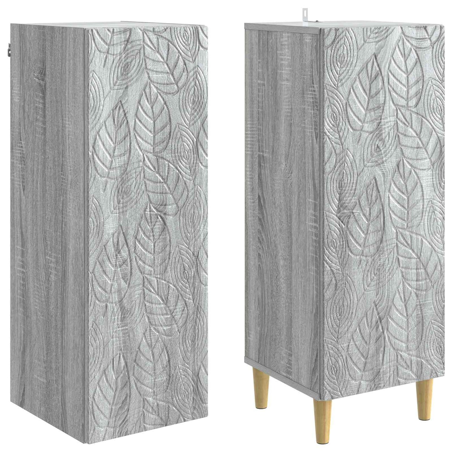 vidaXL Cabinet Set 2 pcs Grey Sonoma Engineered Wood