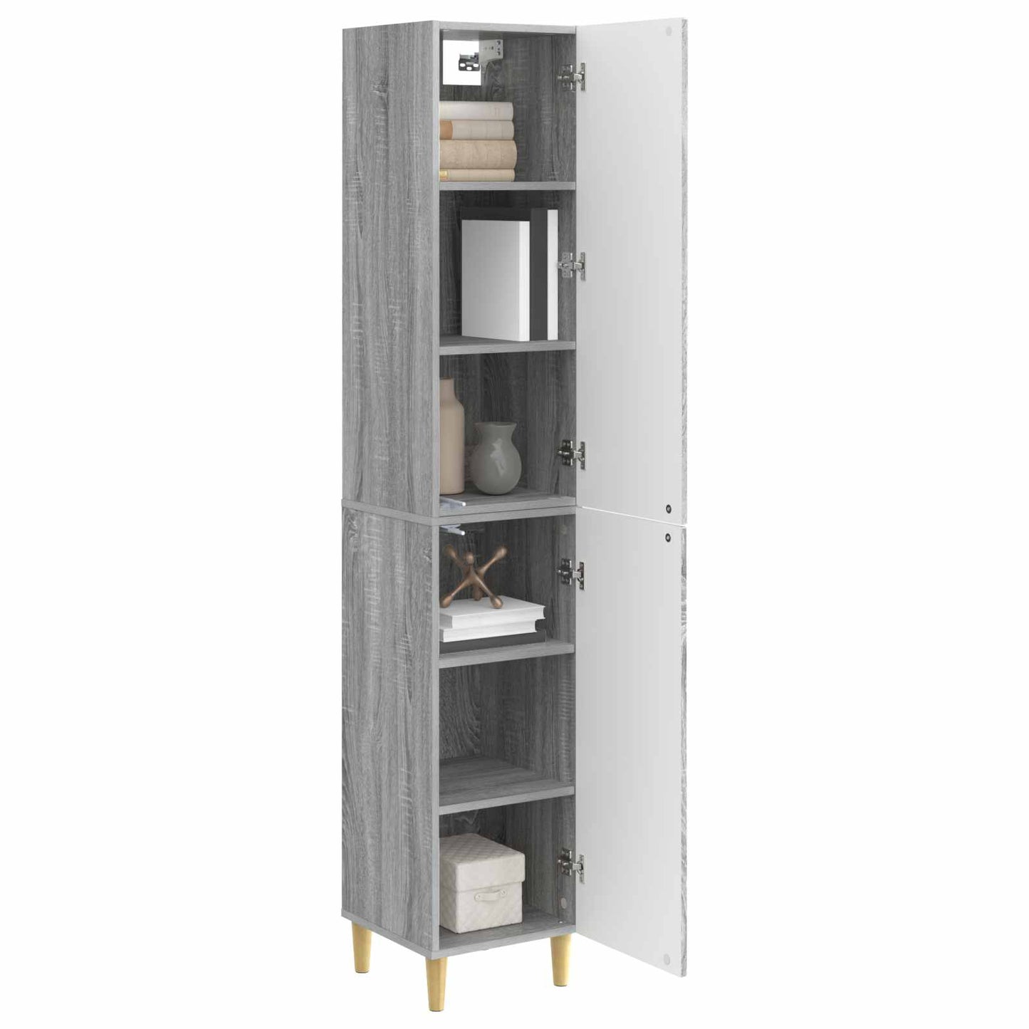 vidaXL Cabinet Set 2 pcs Grey Sonoma Engineered Wood