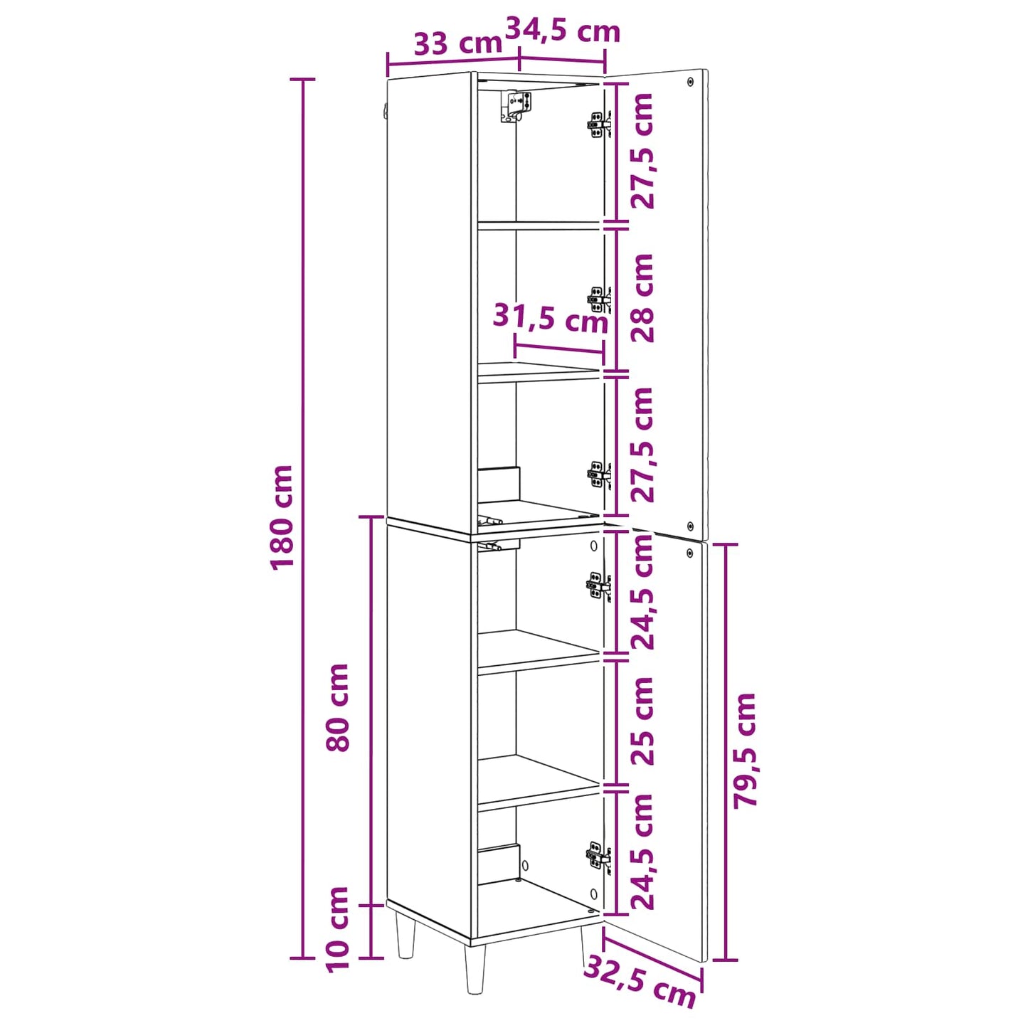vidaXL Cabinet Set 2 pcs Engineered Wood