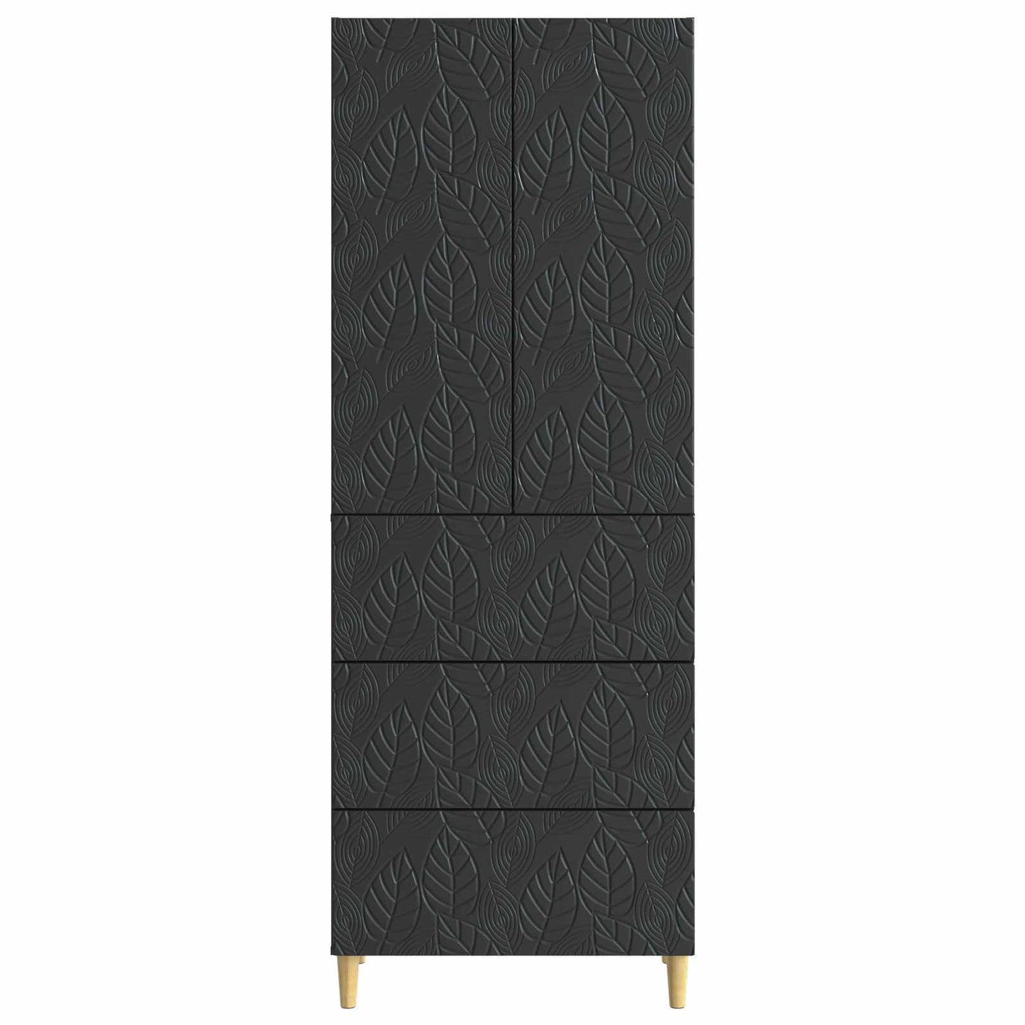 vidaXL Cabinet Set 2 pcs 66 x 34.5 x 90 cm Engineered Wood Black