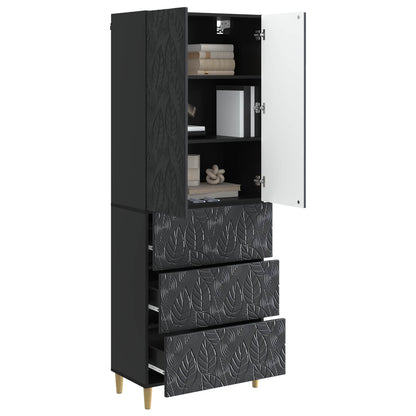 vidaXL Cabinet Set 2 pcs 66 x 34.5 x 90 cm Engineered Wood Black