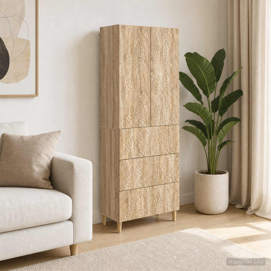 vidaXL Cabinet Set 2 pcs Sonoma Oak 66 x 34.5 x 90 cm Engineered Wood