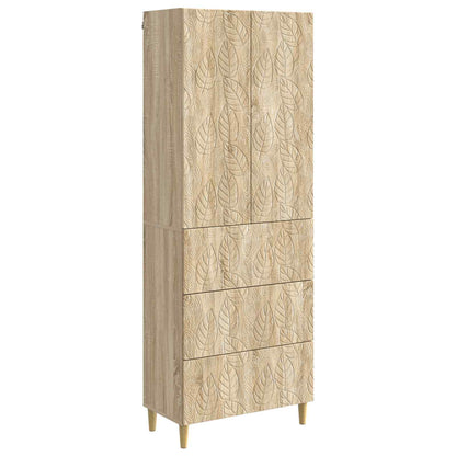 vidaXL Cabinet Set 2 pcs 66 x 34.5 x 90 cm Engineered Wood Sonoma Oak