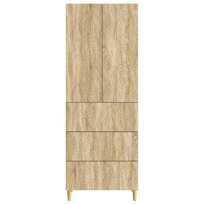 vidaXL Cabinet Set 2 pcs 66 x 34.5 x 90 cm Engineered Wood Sonoma Oak