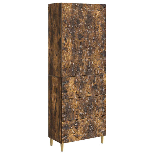 vidaXL Cabinet Set 2 pcs Smoked Oak 66 x 34.5 x 90 cm Engineered Wood