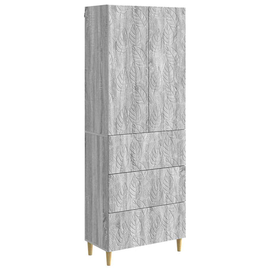 vidaXL Cabinet Set 2 pcs Grey Sonoma 66 x 34.5 x 90 cm Engineered Wood